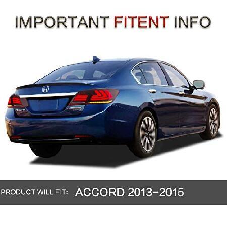 VLAND テールライトアセンブリ 2013 2014 2015ホンダアコード テイルランプアセンブリ シーケンシャルウィンカー フルLED プラグアンドプレイ レッドの画像