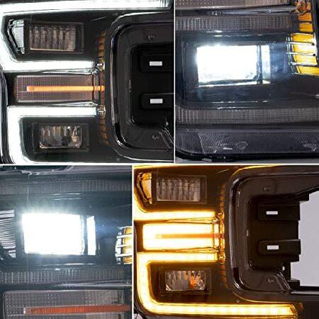 VLAND ヘッドライトアセンブリ Ford F-150 2018-2020 XL XLT プラチナ ラリアット リミテッド SSV キングランチ フルLEDヘッドライト DRL付き シーケンシャルウ_2