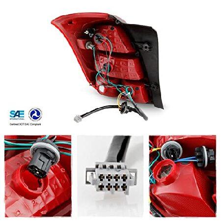 AKKON - Fits 2013 2014 2015 2016 Chevy Trax 17 18 19 Trax LS [Halogen Type] Red Len Tail Light Brake Lamp Driver Left Sideの画像