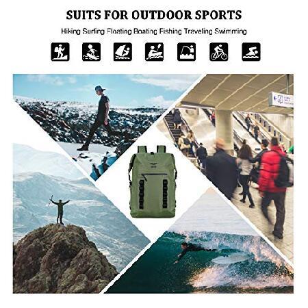 MIER 防水バックパック サック ロールトップ クロージャー ドライ