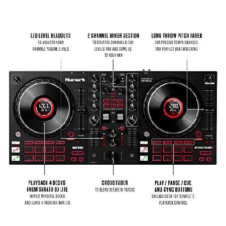 DJコントローラー 4デッキ タッチセンサー搭載ジョグホイール Serato DJ Lite FXパドル オーディオインターフェイス Mixtrack Platinum FX 【ロータリー】