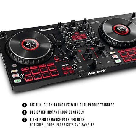DJコントローラー 4デッキ タッチセンサー搭載ジョグホイール Serato DJ Lite FXパドル オーディオインターフェイス Mixtrack Platinum FX 【ロータリー】