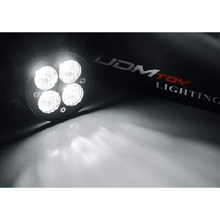 iJDMTOY クリアレンズ 24W ハイパワー LED 広角 SAE フラッドビーム フォグライトキット 取り付けブラケット付き スバルWRX STI XV クロストレック インプレッサ_2