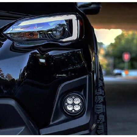 iJDMTOY クリアレンズ 24W ハイパワー LED 広角 SAE フラッドビーム フォグライトキット 取り付けブラケット付き スバルWRX STI XV クロストレック インプレッサ_3