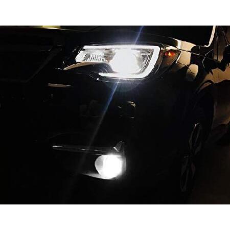 iJDMTOY クリアレンズ 24W ハイパワー LED 広角 SAE フラッドビーム フォグライトキット 取り付けブラケット付き スバルWRX STI XV クロストレック インプレッサ_4