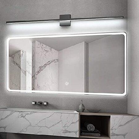 Ralbay　48inch　Modern　Vanity　White　46W　Bathroom　Fixtures　Light　Lighting　for　Frosted　Aluminum　Cool　Black　LED　Vanity　6000K