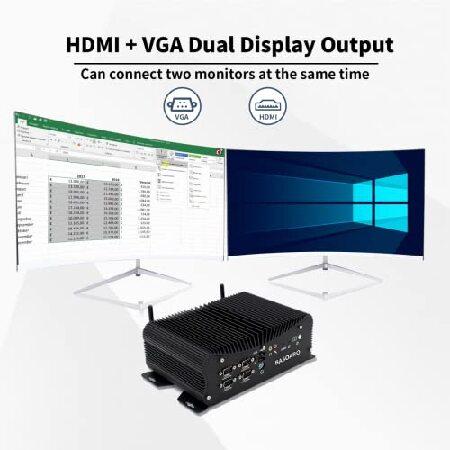 【正規販売店】 BASOARO Mini Complete PC with CPU Core i5 8250U Windows 10 Pro Mini PC， 32GB RAM 512GB SSD 2TB HDD， Gigabit Ethernet， 6 COM， 2 LAN， GPIO， 4K Dual Disp 【CE3128906845】(112772円)