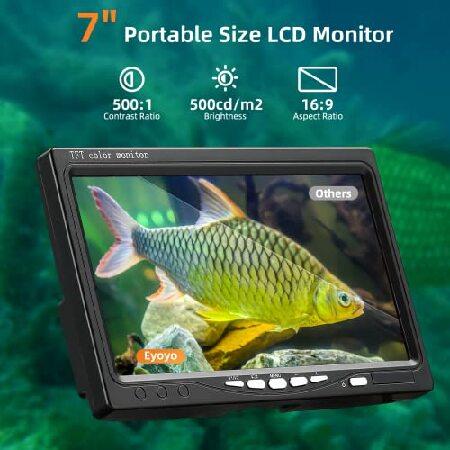 Eyoyo Portable Underwater Fishing Camera Waterproof 1000TVL Video Fish Finder 7 inch LCD Monitor 12pcs IR Infrared Lights for Ice Lake and Boat Fishin｜rest｜02