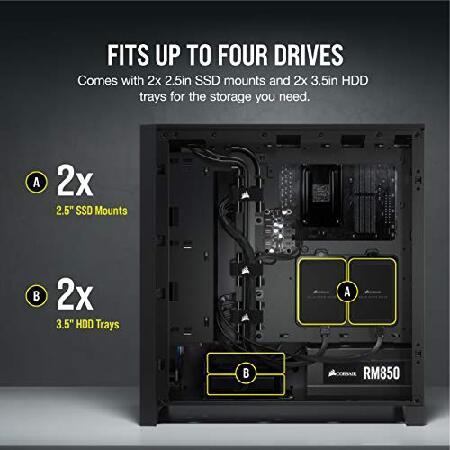 CORSAIR iCUE 4000X RGB 強化ガラス製ミドルタワー ATX PCケース