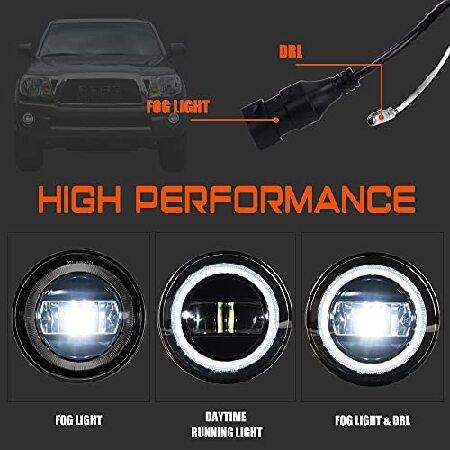 LEDフォグライトアセンブリ タコマ 2005-2011/ タンドラ 2007-2012/ ソララ2004-2006、バンパードライブフォグランププラグアンドプレイ 2個 トヨタフォグライトの画像