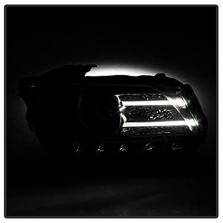 ACANII - [ハロゲンアップグレードスタイル] 2010-2014 フォード マスタング LED チューブ プロジェクター ヘッドライト ヘッドランプ アセンブリ 左+右の画像