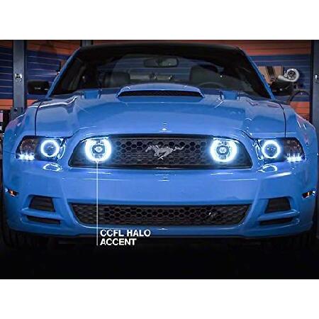 Raxiom CCFL ヘイローフォグライト;スモーク、13-14 Mustang GT対応の画像