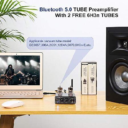 AIYIMA Tube T7 Audio 6N3 Tube Preamp Bluetooth 5.0 Warm Vacuum Buffer Preamplifier with Treble Bass Tone for Home Theater System｜rest｜05