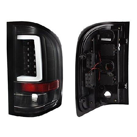 2007-14 シボレー シルバラード フルLED デイタイム ランニング ランプ バー テールライト ブラック ハウジング クリアレンズ フルセットの画像