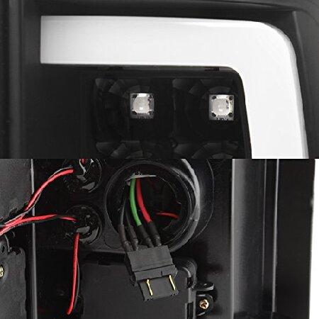 2007-14 シボレー シルバラード フルLED デイタイム ランニング ランプ バー テールライト ブラック ハウジング クリアレンズ フルセットの画像