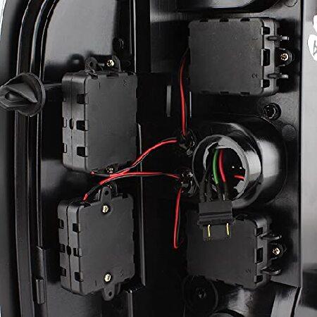 2007-14 シボレー シルバラード フルLED デイタイム ランニング ランプ バー テールライト ブラック ハウジング クリアレンズ フルセットの画像