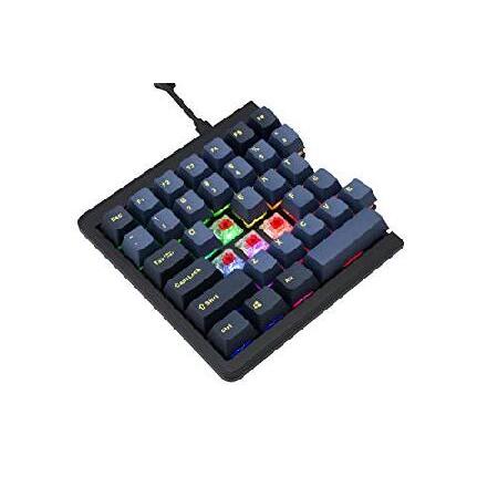 本物の  Mistel BAROCCO MD770 RGB Wired + Wireless Bluetooth TKL Split Mechanical Keyboard with Cherry MX Brown Switch， Ergonomic Gaming Keyboard， Yellow Lette