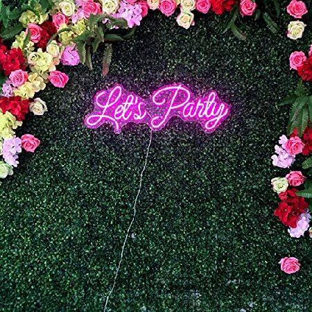 Lets　Party　LED　Neon　Wall　Wall　Bar　Birthday　Lights　Light　Decoratio　Wedding　Decor,　Club　Bedroom　Party　Engagement　Large　Hotel　Signs　27&quot;　Sign　Home　for　for