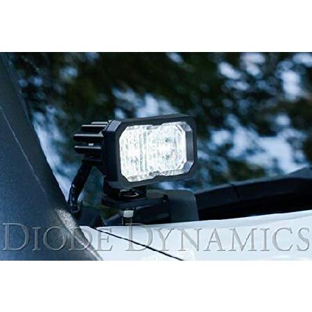 ダイオード ダイナミックス ステージシリーズ 2インチ SAE/DOT ホワイト プロ スタンダード LED ポッド (ペア) SAE フォグ アンバーバックライト付きの画像