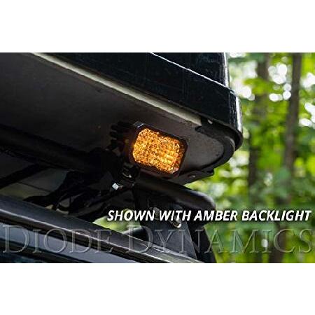 ダイオード ダイナミックス ステージシリーズ 2インチ SAE/DOT ホワイト プロ スタンダード LED ポッド (ペア) SAE フォグ アンバーバックライト付きの画像