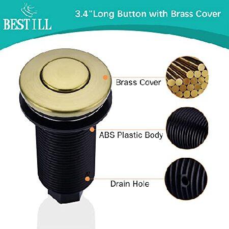 BESTILL　Sink　Top　Disposal,　Air　Cover)　Brass　Switch　Kit　Garbage　for　Brushed　with　Gold　(Long　Button