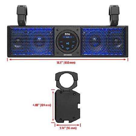 国内製造 BOSS Audio Systems BRT18RGB ATV UTV Sound Bar System - 18 Inches Wide， IPX5 Rated Weatherproof， Bluetooth Audio， Amplified， 4 inch Speakers， 1 Inch Tw