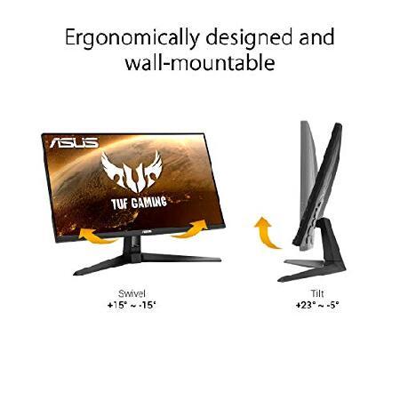 ASUS TUF Gaming VG279Q1A 27” Gaming Monitor, 1080P Full HD, 165Hz (Supports 144Hz), IPS, 1ms, Adaptive-sync/FreeSync Premium, Extreme Low Motion Blur｜rest｜06