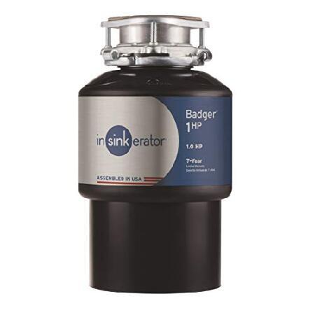 InSinkErator　Garbage　Disposal,　Feed,　HP　Power　Continuous　Black　＆　Garbage　Badger　Disposal　Kit,　CRD-00　Cord