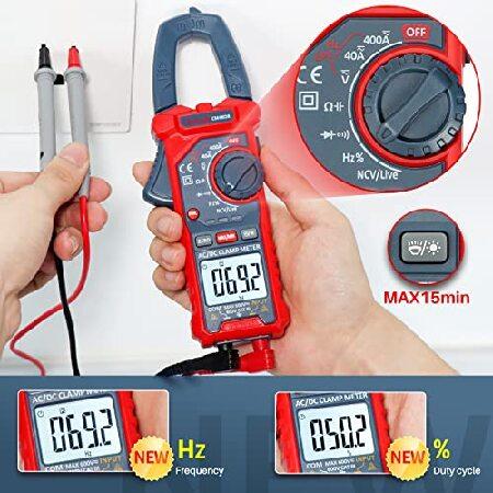 Digital Clamp Meter Multimeter 4000 Counts Auto-ranging Amp Voltage Tester Measuring AC/DC Voltage ＆ Current, Resistance, 【BB弾】 Capacitance, Freque