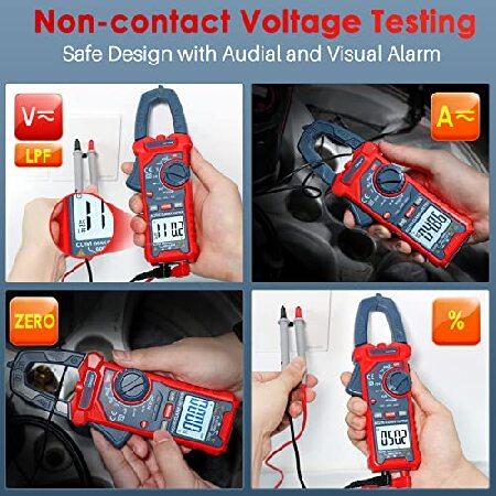 Digital Clamp Meter Multimeter 4000 Counts Auto-ranging Amp Voltage Tester Measuring AC/DC Voltage ＆ Current, Resistance, 【BB弾】 Capacitance, Freque