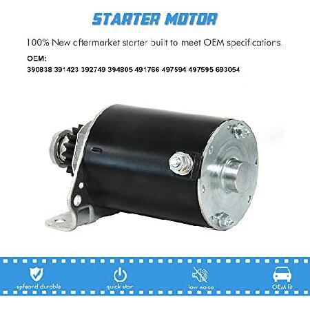 Starter Motor Compatible with/Replacement for Briggs 390838 497594 497595 5-22 HP 5742 /John Deere AM122337, AM37352, AM39137, LG497595, MIU13772, SE5_4