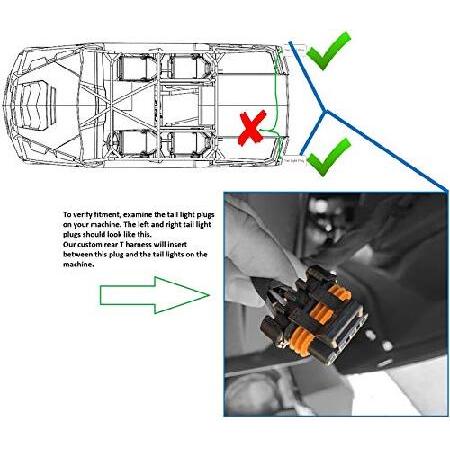 MCSADVENTURES Vertical Rocker Switch Turn Signal Kit Blinkers For 15+ 900, 2014+ RZR 1000, Turbo S, Pro XP, XP4 Plug And Play Street Legal Kit Integraの画像