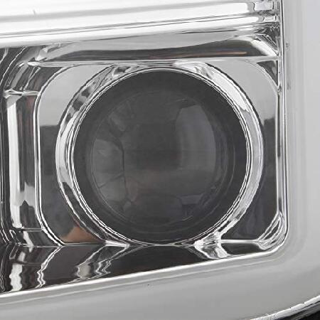 AKKON - Fits 2011-2013 Toyota Sequoia 10-13 Tundra Projector Chrome Headlights w/LED Sequential Signal + Tube DRL Running Pairの画像