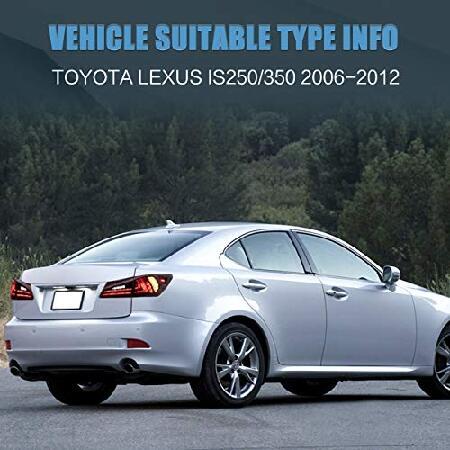 VLAND LEDテールライトアセンブリ 2006-2012 レクサス IS250 IS350 IS220d 2008-2015 ISF 4ドア プラグアンドプレイ レッドの画像