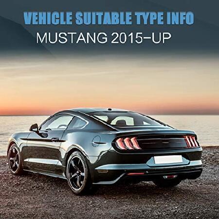VLAND LED Tail lights Assembly Fit for Ford Mustang 2015-2020, Plug-and-play, FIVE MODE TYPE, Clearの画像