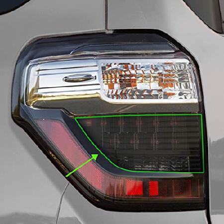 Bogar Tech Designs テールライトブレーキプレカットオーバーレイティントキット トヨタ4Runner 2015-2021と互換性あり ダークの画像