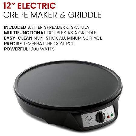 誕生日プレゼント Rean Storelumme Crepe Maker Nonstick 12 Inch Breakfast Griddle Hot Plate Cooktop With Adjustable Temperature Control And Led Indicator Light Includes Wooden Redoriente Net