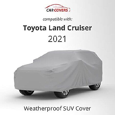 耐候性 SUV 車カバー トヨタ ランドクルーザー 2021 - 5L アウトドア ＆ 屋内 - 雨 雪 雹 紫外線 太陽光から保護 - フリース裏地 - 盗難防止ケーブルロック バッ_1