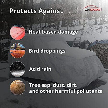 耐候性 SUV 車カバー トヨタ ランドクルーザー 2021 - 5L アウトドア ＆ 屋内 - 雨 雪 雹 紫外線 太陽光から保護 - フリース裏地 - 盗難防止ケーブルロック バッ_2