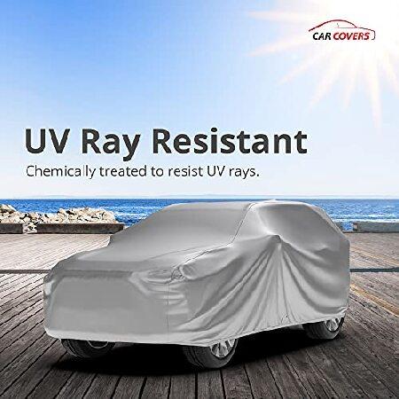 耐候性 SUV 車カバー トヨタ ランドクルーザー 2021 - 5L アウトドア ＆ 屋内 - 雨 雪 雹 紫外線 太陽光から保護 - フリース裏地 - 盗難防止ケーブルロック バッ_4
