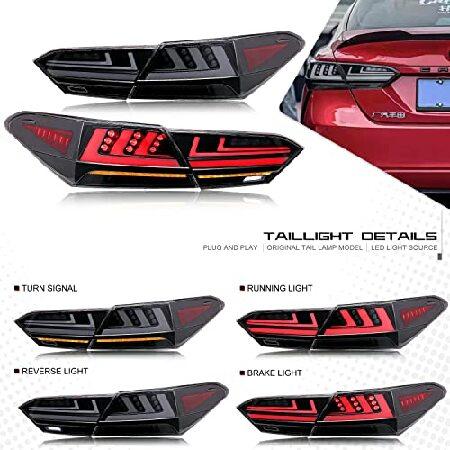 inginuity time LEDテールライト トヨタ カムリ 2018 2019 2020 2021 2022 リアランプ スタートアップ アニメーション DRL ブレーキ ウィンカー アセンブリ (クの画像