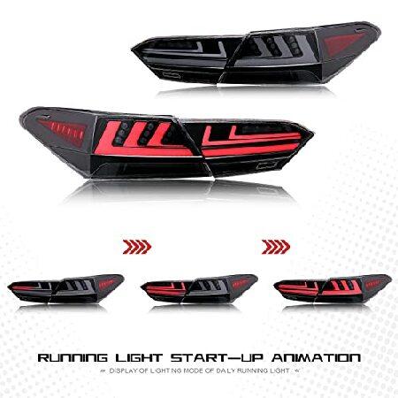 inginuity time LEDテールライト トヨタ カムリ 2018 2019 2020 2021 2022 リアランプ スタートアップ アニメーション DRL ブレーキ ウィンカー アセンブリ (クの画像