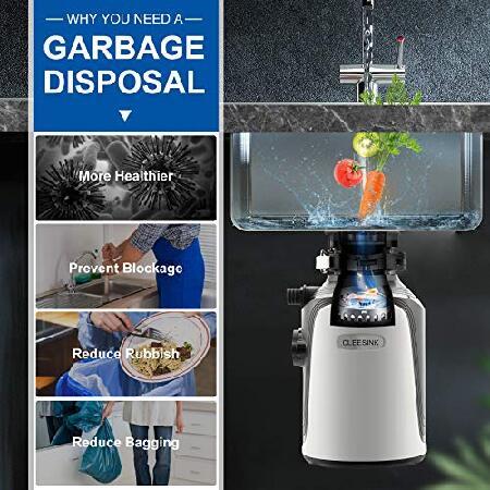 Garbage　Disposal　HP,　Motor　Effect　Garbage　Feed　Disposals　Reduction,　with　Food　Induction　560W　Grinding　AC　High　Continuous　Waste　Sound　1.45L　Dispose