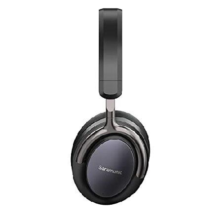 価額全部ショップの中に Saramonic Advanced Wireless Bluetooth 5.0 ANC and CVC 8.0 Noise-Cancelling Over-Ear Headphones with 40mm Drivers and Leather Earpads (SR-BH900)， Black