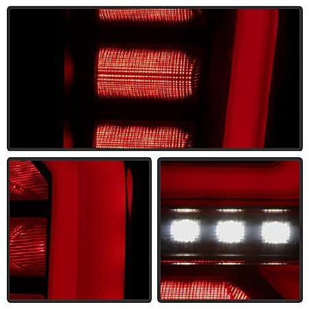 ACANII - [白熱タイプ] 2019-2021 GMC Sierra 1500 20-22 2500HD 3500HD ブラック スモークLEDチューブテールライトランプの画像
