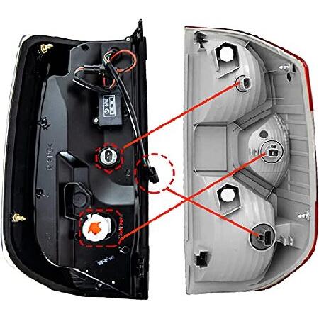 AUTOWIKI LEDテールライト 2014-2020 トヨタ タンドラ テールランプ 交換用 (ブラック/スモーク) 1セット_5
