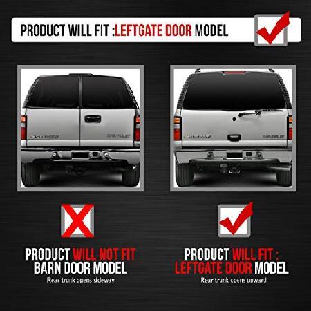 AUTOWIKI LED Tail Lights Fit for 2000-2006 Chevy Suburban/Tahoe/GMC Yukon (not fit Double Door/Barn Door Style models) Tail Lamp Assembly (Black/Clearの画像