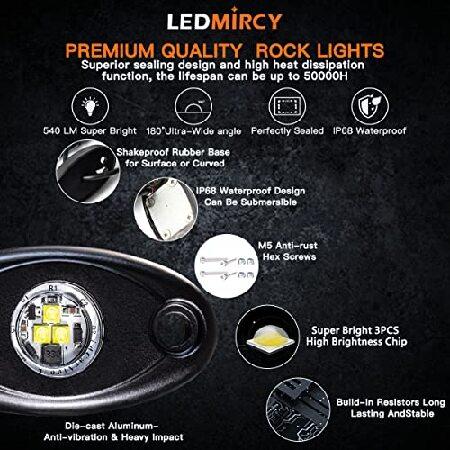 LEDMIRCY LED Rock Lights White 30PCS for Off Road Je ep Trucks RZR Boat Car Auto ATV UTV SUV Underglow Trail TRAI Rig Lights Underbody Neon Lights Hig_3