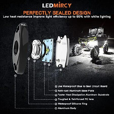 LEDMIRCY LED Rock Lights White 30PCS for Off Road Je ep Trucks RZR Boat Car Auto ATV UTV SUV Underglow Trail TRAI Rig Lights Underbody Neon Lights Hig_4