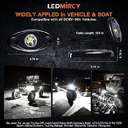 LEDMIRCY LED Rock Lights White 30PCS for Off Road Je ep Trucks RZR Boat Car Auto ATV UTV SUV Underglow Trail TRAI Rig Lights Underbody Neon Lights Hig_5